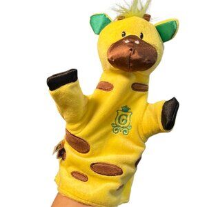 MANHATTAN TOY CO. Jungle Snugglies Puppet Gino Giraffe Yellow 9" Soft